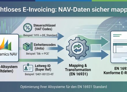 EN 16931 in NAV-Altsystemen sauber mappen: Steuerschlüssel, Einheitencodes und Leitweg-ID