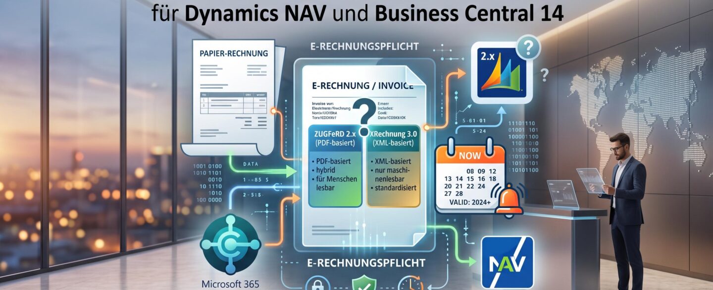 ZUGFeRD 2.x oder XRechnung 3.0: Das richtige E-Rechnungsformat für Dynamics NAV und Business Central 14