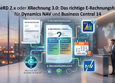 ZUGFeRD 2.x oder XRechnung 3.0: Das richtige E-Rechnungsformat für Dynamics NAV und Business Central 14