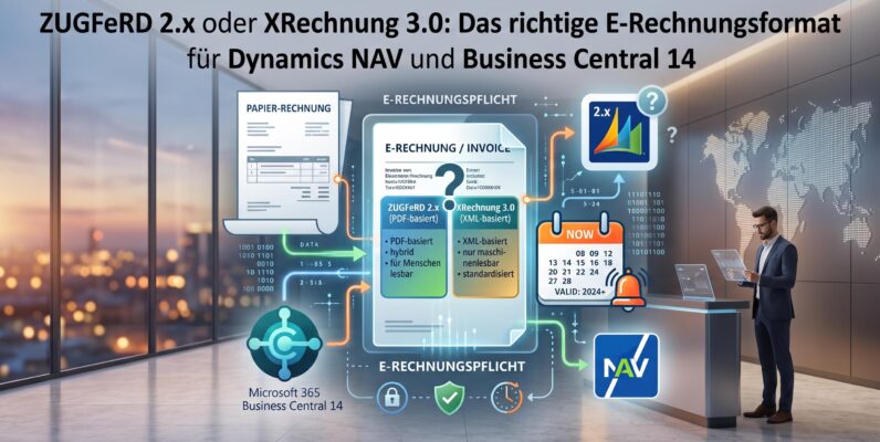ZUGFeRD 2.x oder XRechnung 3.0: Das richtige E-Rechnungsformat für Dynamics NAV und Business Central 14